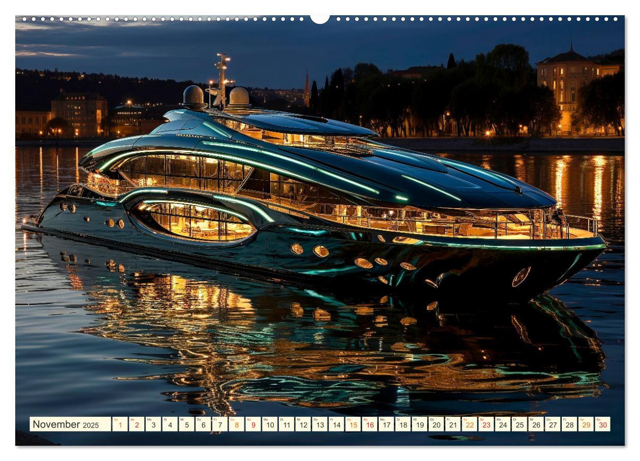 Bild: 9783383886508 | Mega Yachten Fantasien (Wandkalender 2025 DIN A2 quer), CALVENDO...