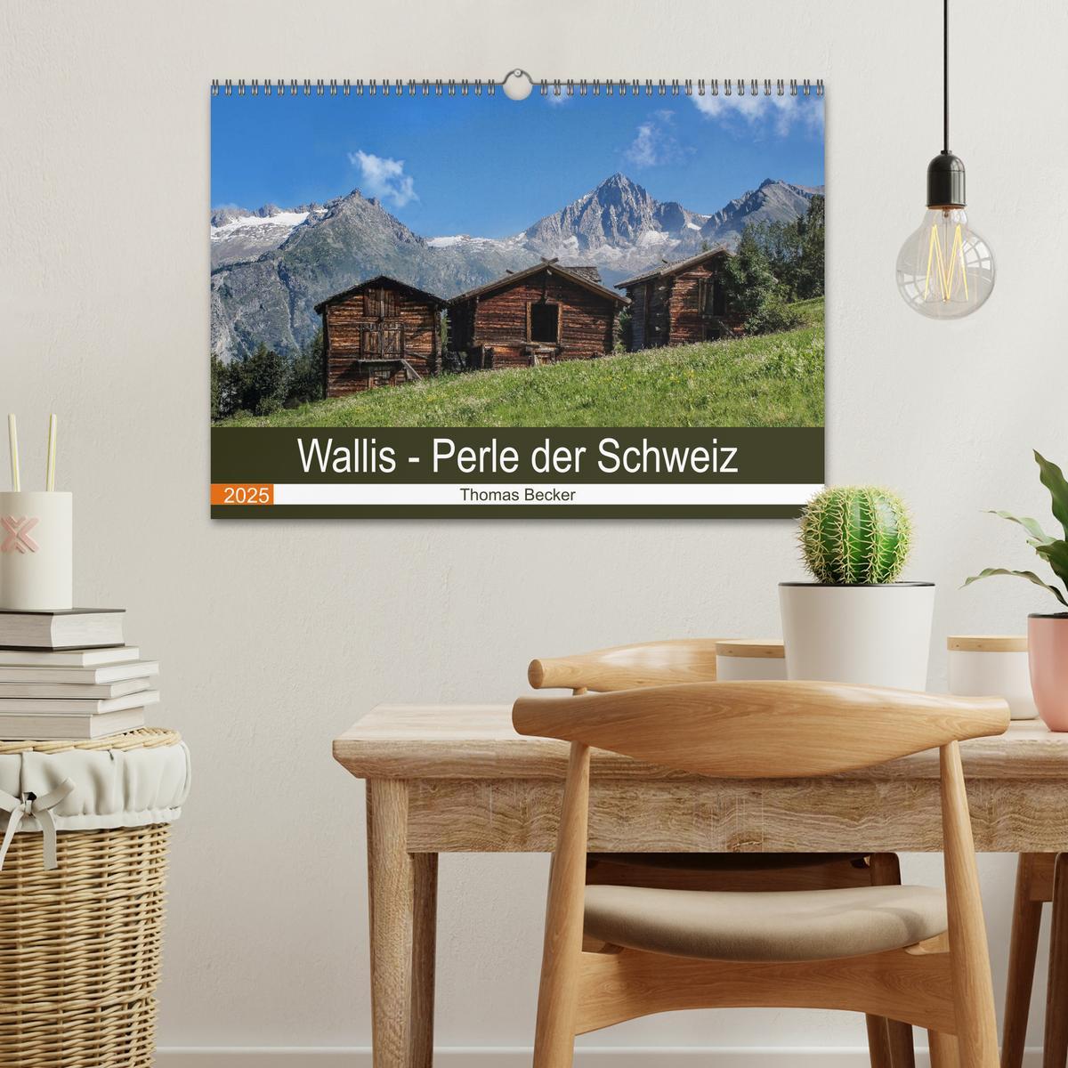 Bild: 9783435611539 | Wallis. Perle der Schweiz (Wandkalender 2025 DIN A3 quer), CALVENDO...