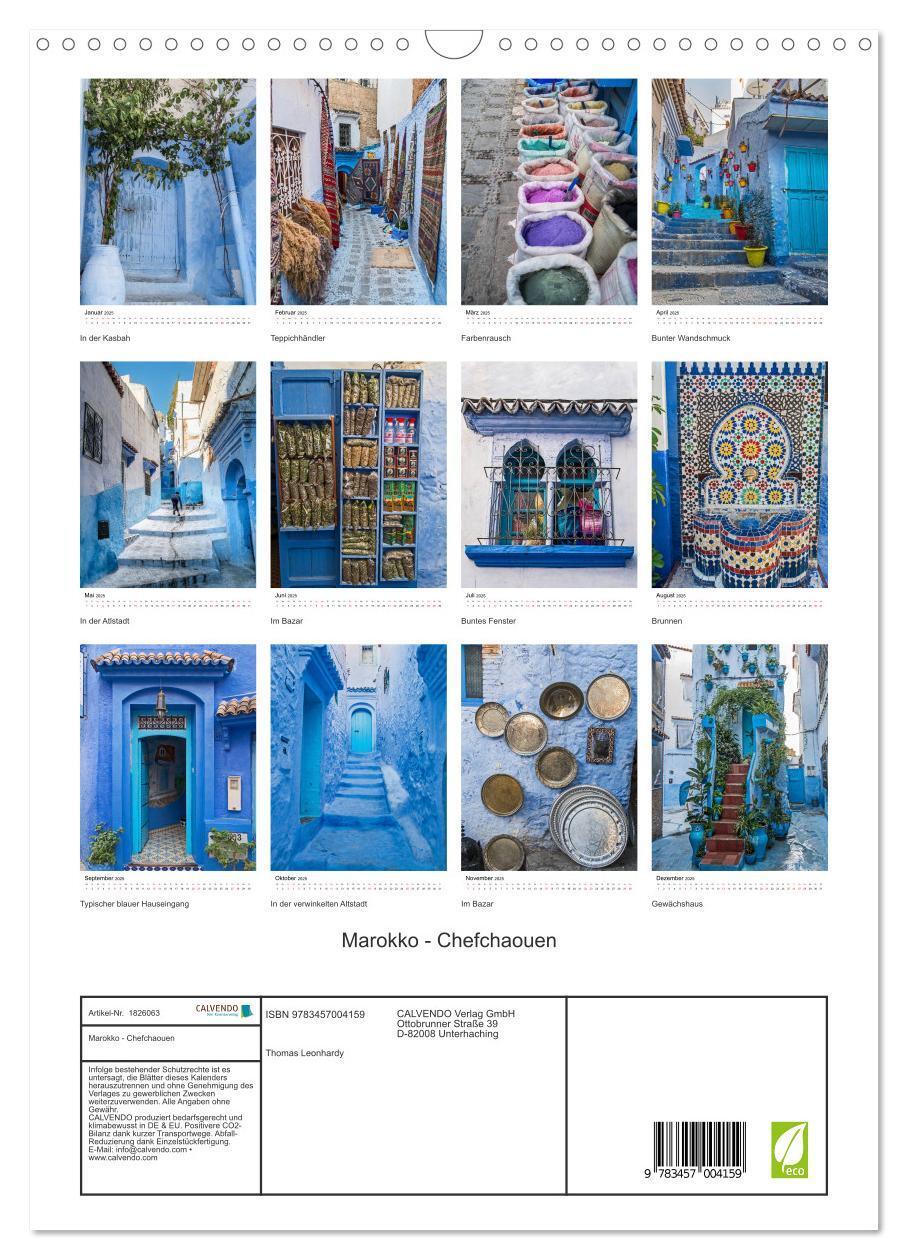 Bild: 9783457004159 | Marokko - Chefchaouen (Wandkalender 2025 DIN A3 hoch), CALVENDO...