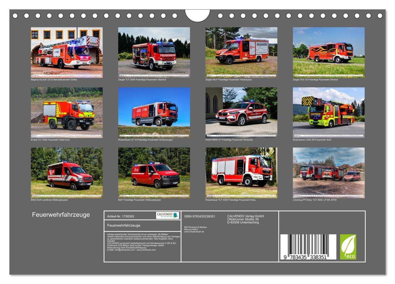 Bild: 9783435338351 | Feuerwehrfahrzeuge (Wandkalender 2025 DIN A4 quer), CALVENDO...