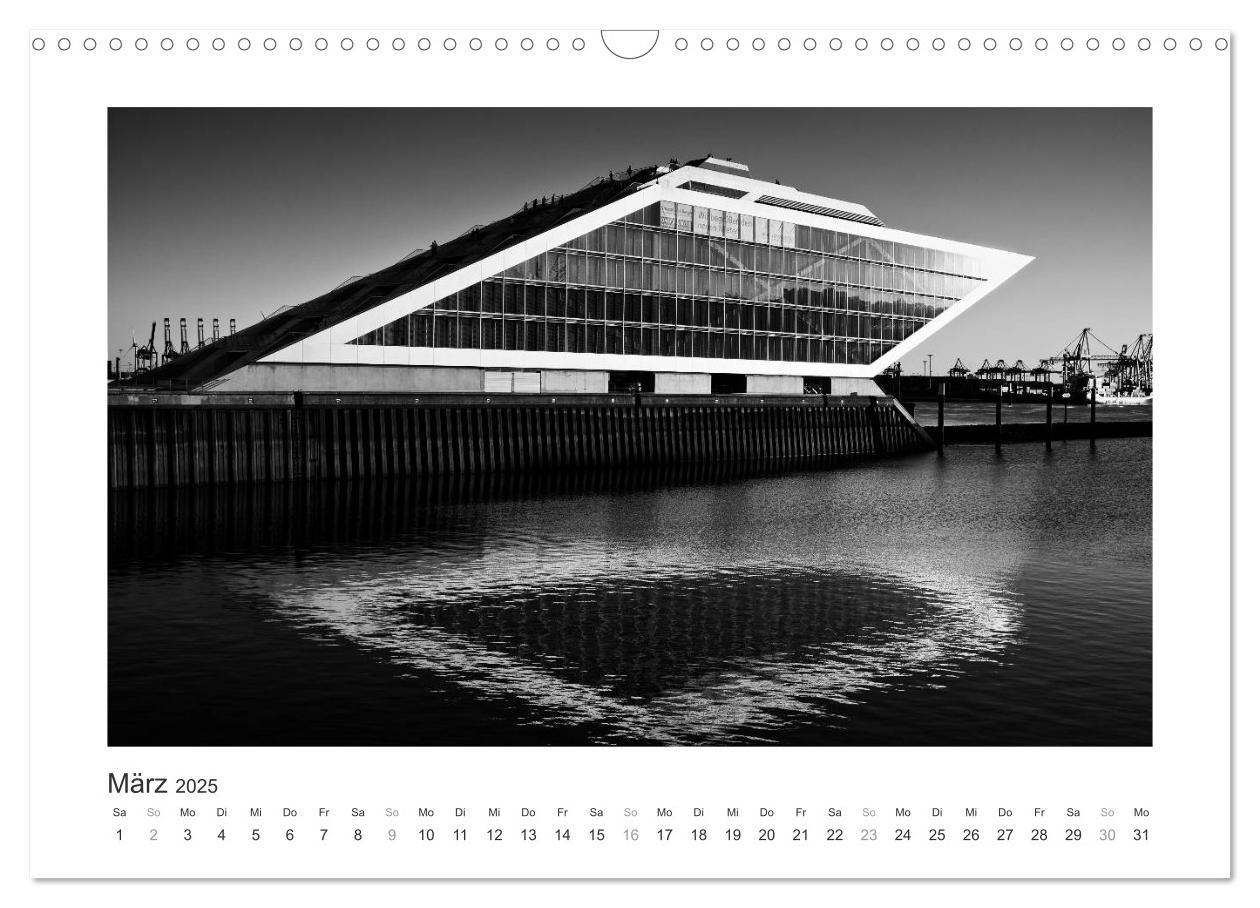 Bild: 9783435653294 | Hamburg in schwarz-weiss (Wandkalender 2025 DIN A3 quer), CALVENDO...