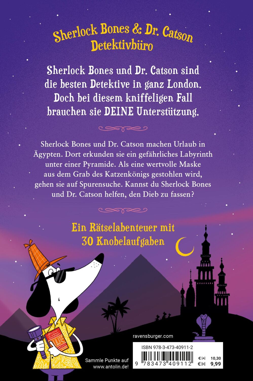 Rückseite: 9783473409112 | Meisterdetektiv Sherlock Bones. Ein spannender Rätselkrimi zum...