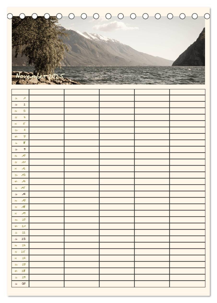 Bild: 9783457021613 | Der Gardasee im Norden - Familienplaner 2025 (Tischkalender 2025...