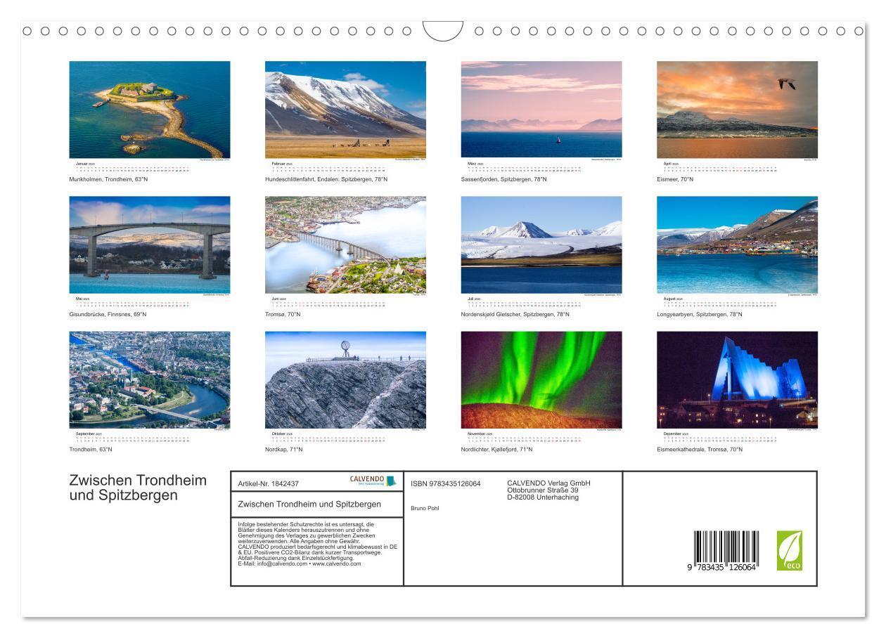 Bild: 9783435126064 | Zwischen Trondheim und Spitzbergen (Wandkalender 2025 DIN A3 quer),...