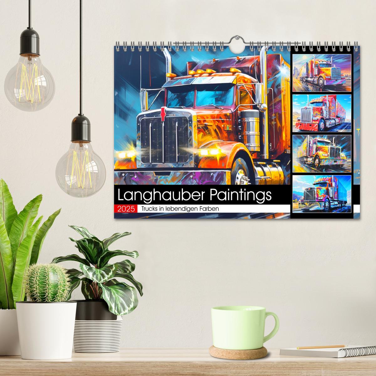 Bild: 9783383857324 | Langhauber Paintings. Trucks in lebendigen Farben (Wandkalender...