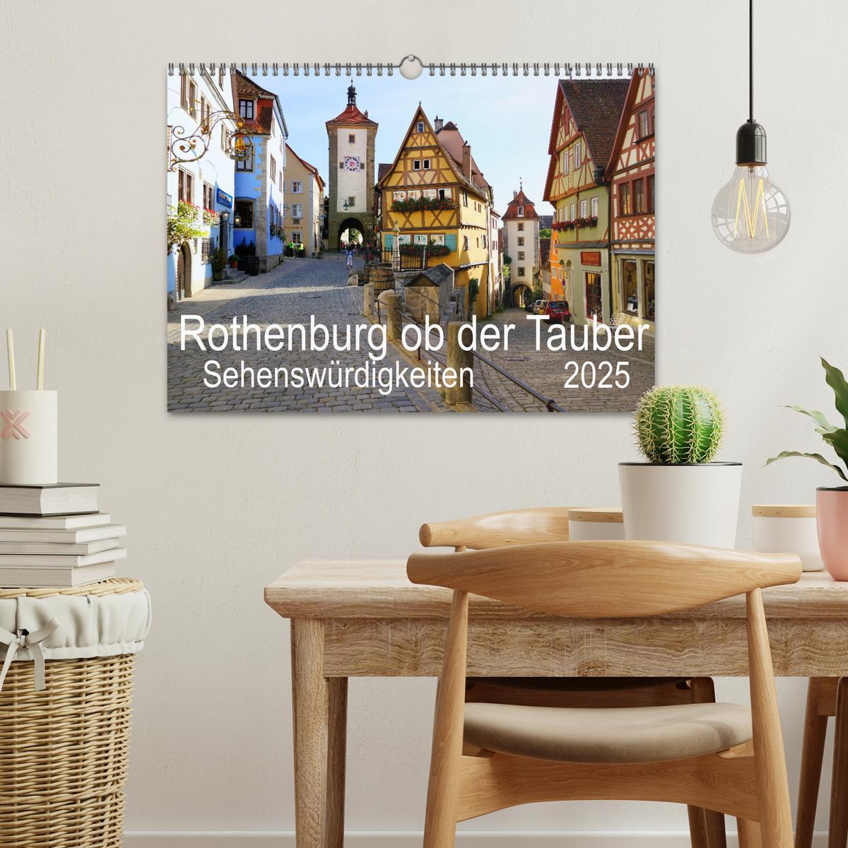 Bild: 9783435010134 | Rothenburg ob der Tauber. Sehenswürdigkeiten. (Wandkalender 2025...