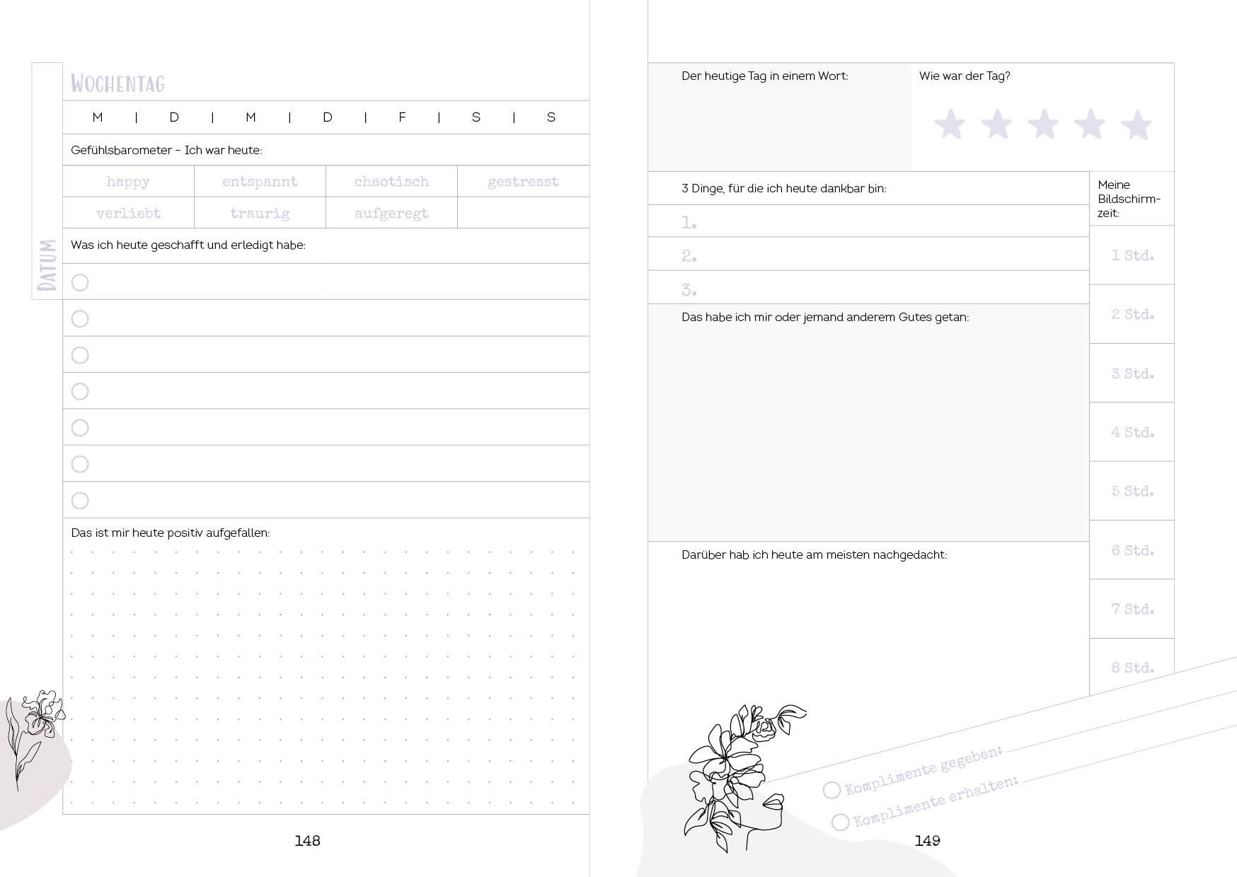 Bild: 9783745918458 | Happy me - Meine 10-Wochen-Tagebuch-Challenge mit Social-Media-Star...