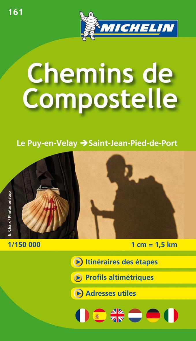 Cover: 9782067174016 | Le chemin de Compostelle - Zoom Map 161 | Map | Michelin | Broschüre