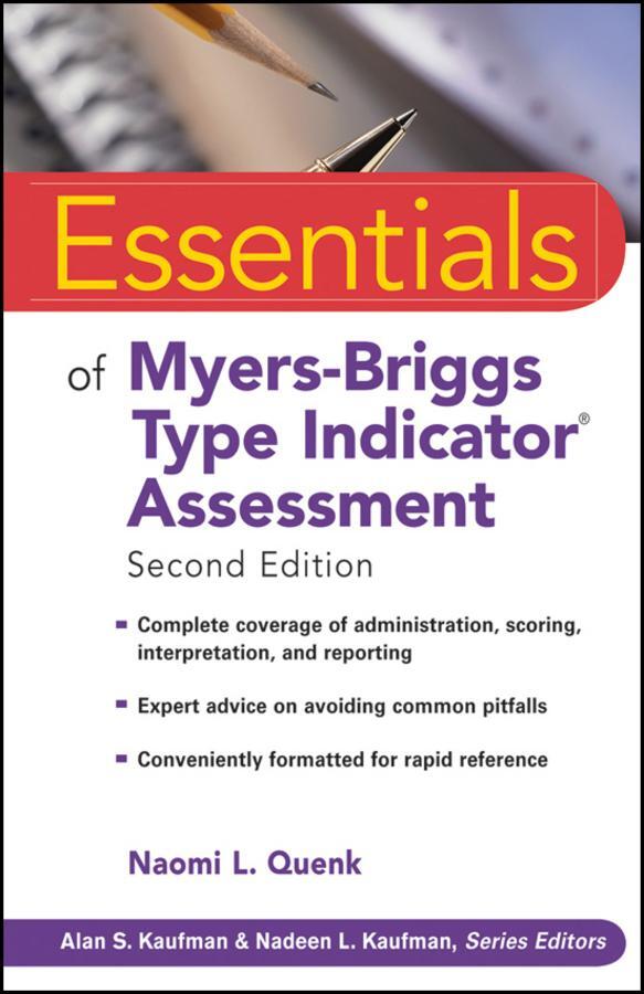 Cover: 9780470343906 | Essentials of Myers-Briggs Type Indicator Assessment | Naomi L. Quenk