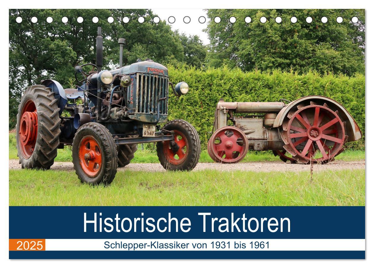 Cover: 9783435074716 | Historische Traktoren 2025 (Tischkalender 2025 DIN A5 quer),...