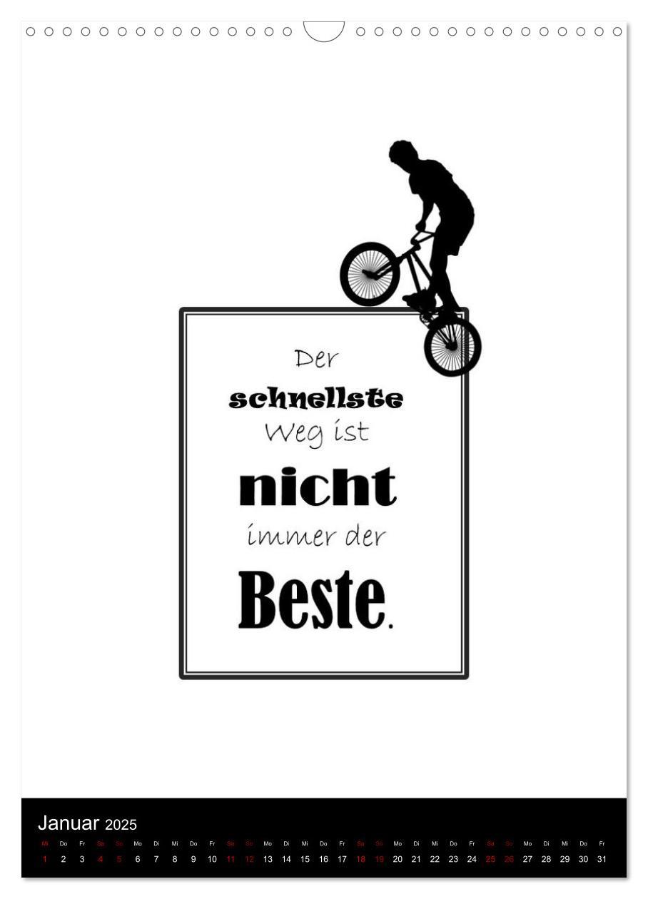 Bild: 9783435916498 | Markante, freche Sprüche rund ums Radfahren (Wandkalender 2025 DIN...