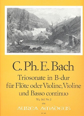 Cover: 9790015034107 | Triosonate B-Dur Wq 161/2 | Carl Philipp Emanuel Bach | Amadeus Verlag