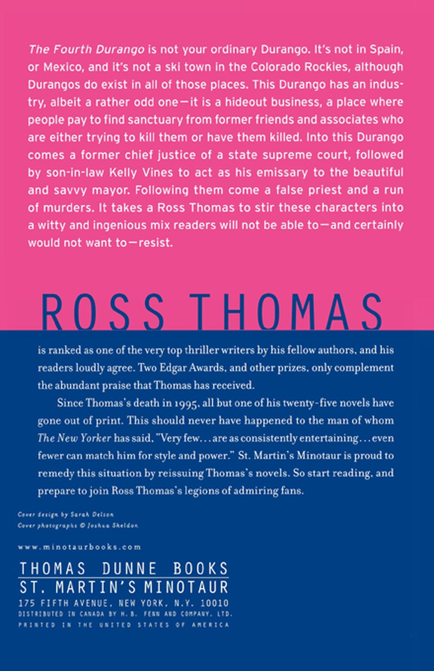 Rückseite: 9780312315856 | The Fourth Durango | Ross Thomas | Taschenbuch | Englisch | 2003