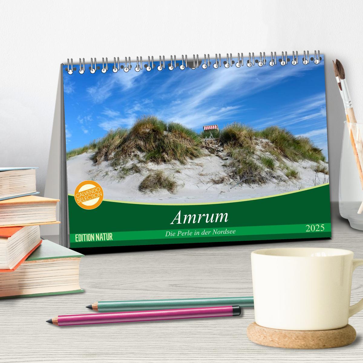 Bild: 9783435714285 | Amrum, die Perle in der Nordsee (Tischkalender 2025 DIN A5 quer),...