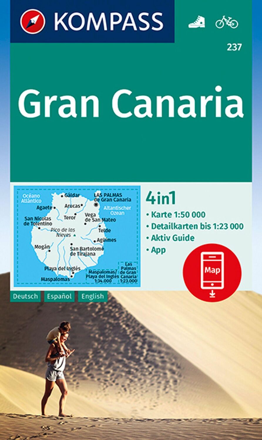 Cover: 9783990446423 | KOMPASS Wanderkarte 237 Gran Canaria 1:50.000 | Kompass-Karten Gmbh