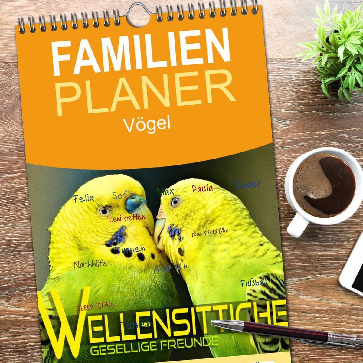 Bild: 9783457098028 | Familienplaner 2025 - Wellensittiche - gesellige Freunde mit 5...