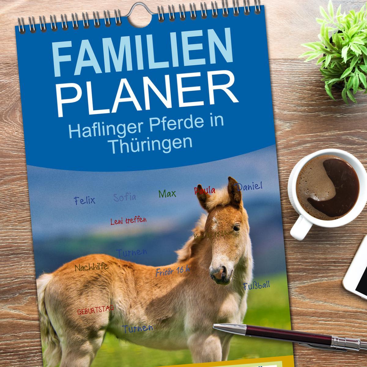 Bild: 9783457134795 | Familienplaner 2025 - Haflinger Pferde in Thüringen mit 5 Spalten...