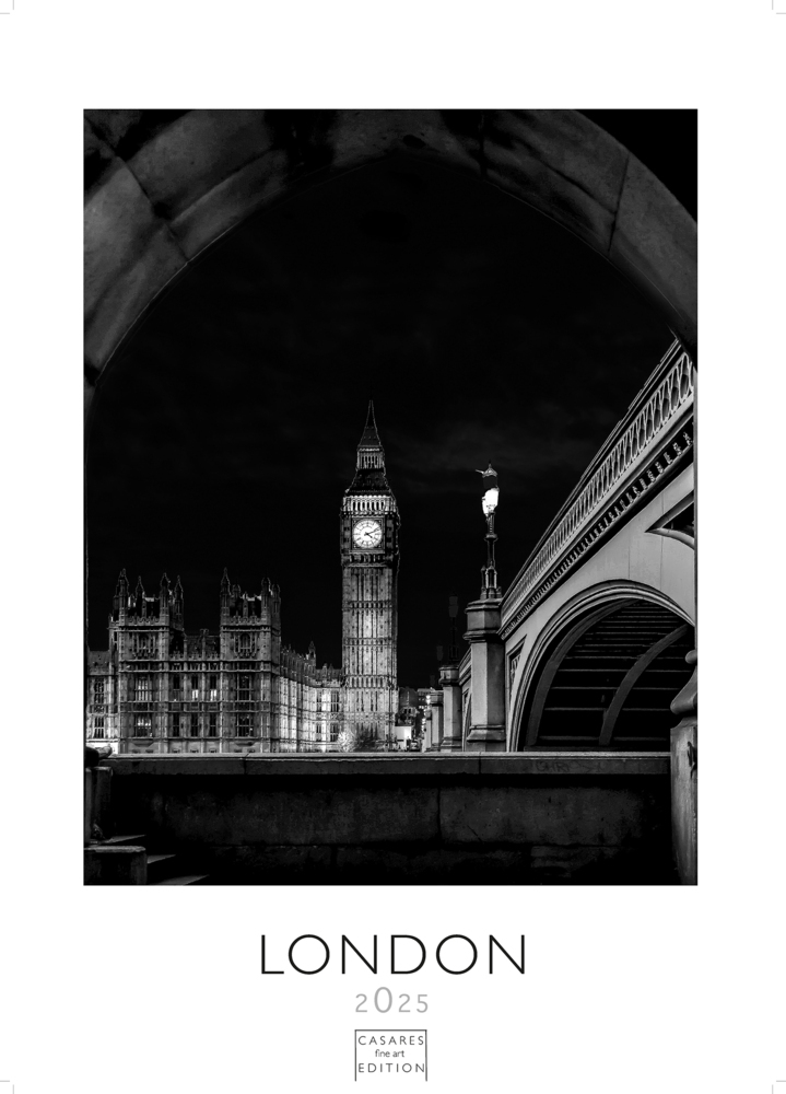 Cover: 9781835241820 | London schwarz-weiss 2025 L 59x42cm | Kalender | 14 S. | Deutsch