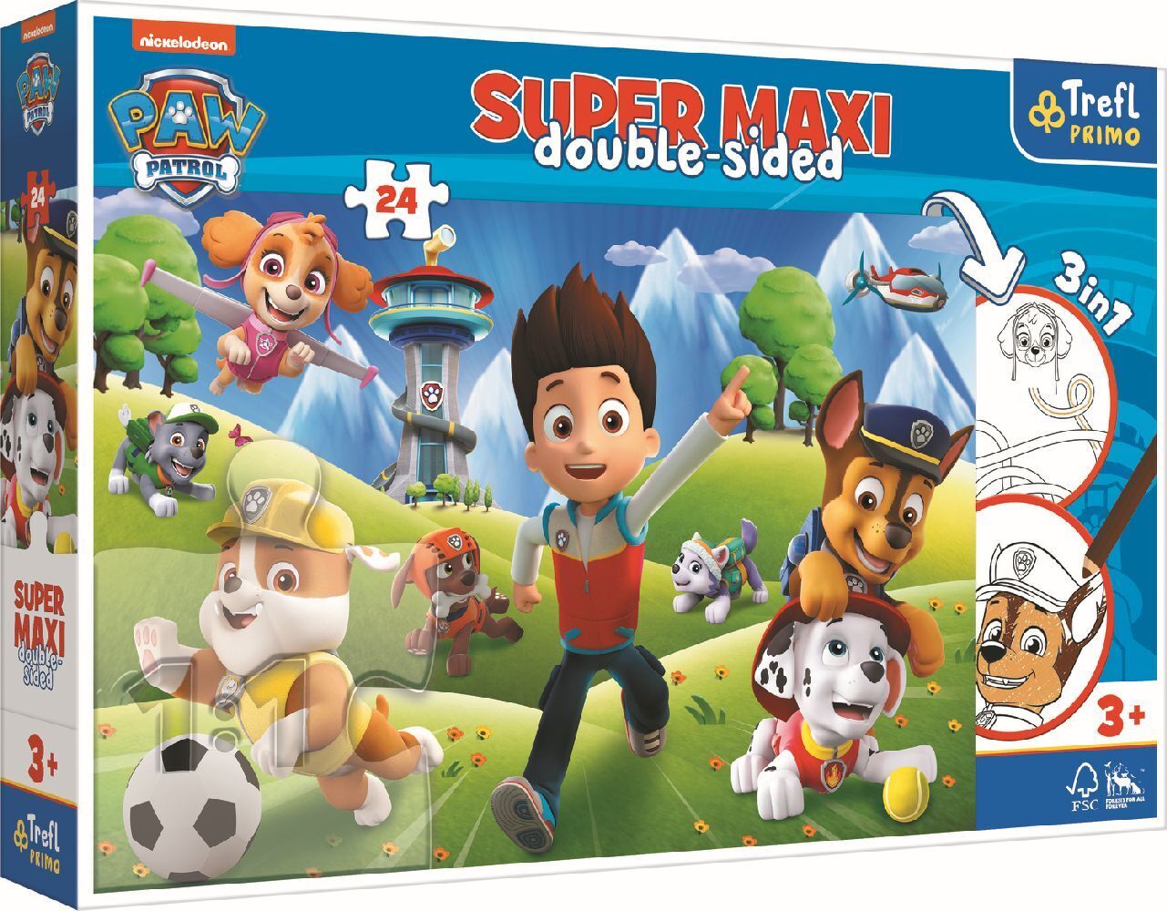 Cover: 5900511410013 | Primo Super Maxi Puzzle 24 Teile und Malvorlage PAW Patrol | Spiel