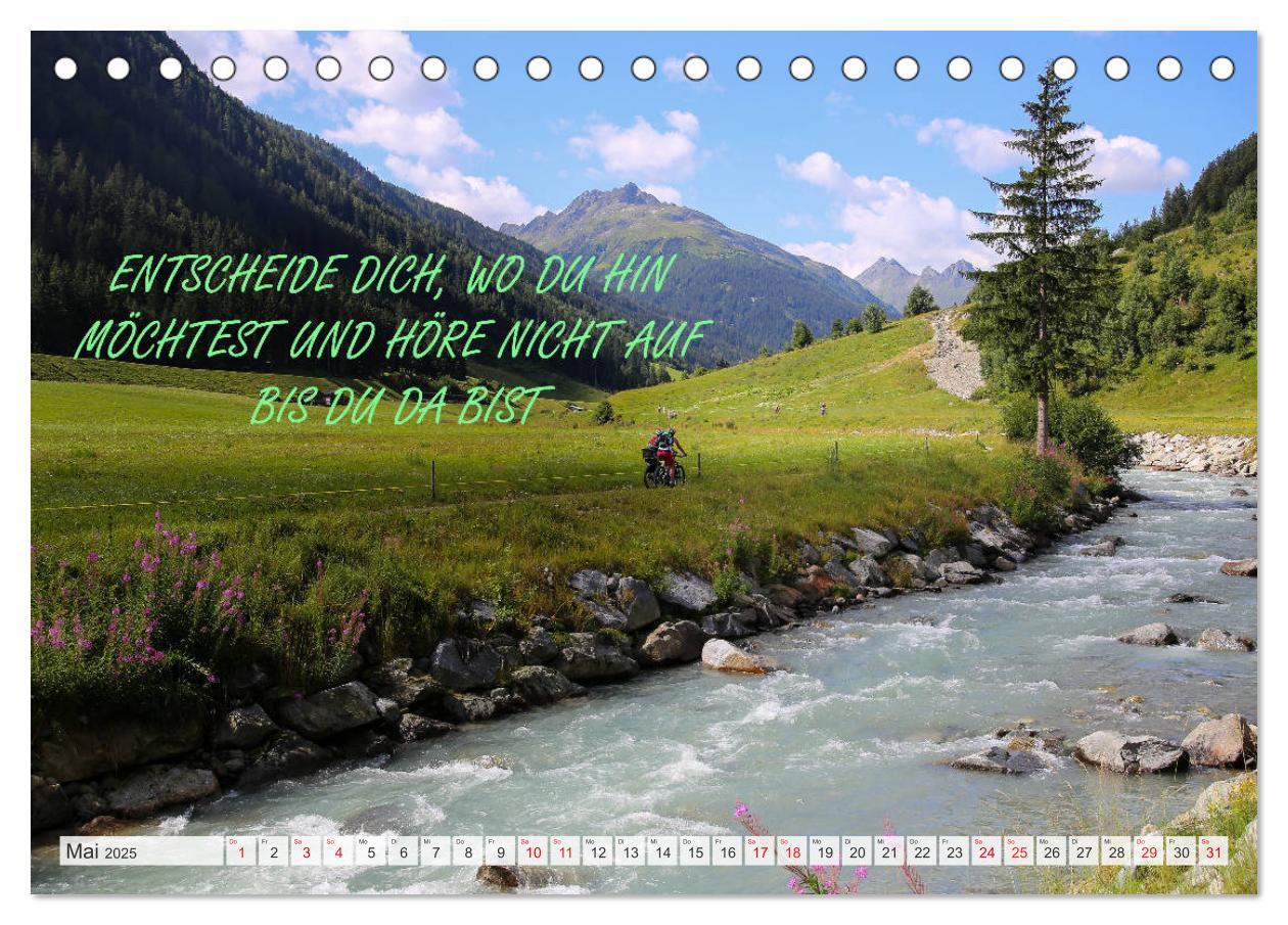 Bild: 9783435122110 | Positive Gedanken - Motivation und Mountainbike (Tischkalender 2025...