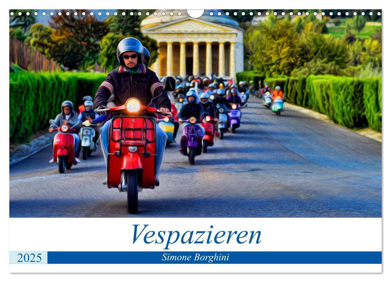 Cover: 9783435389780 | Vespazieren (Wandkalender 2025 DIN A3 quer), CALVENDO Monatskalender