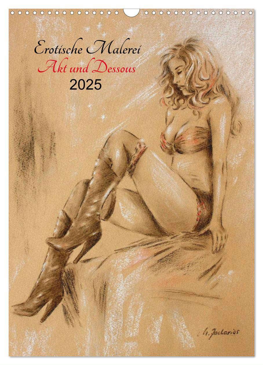 Cover: 9783457039717 | Erotische Malerei - Akt und Dessous (Wandkalender 2025 DIN A3...