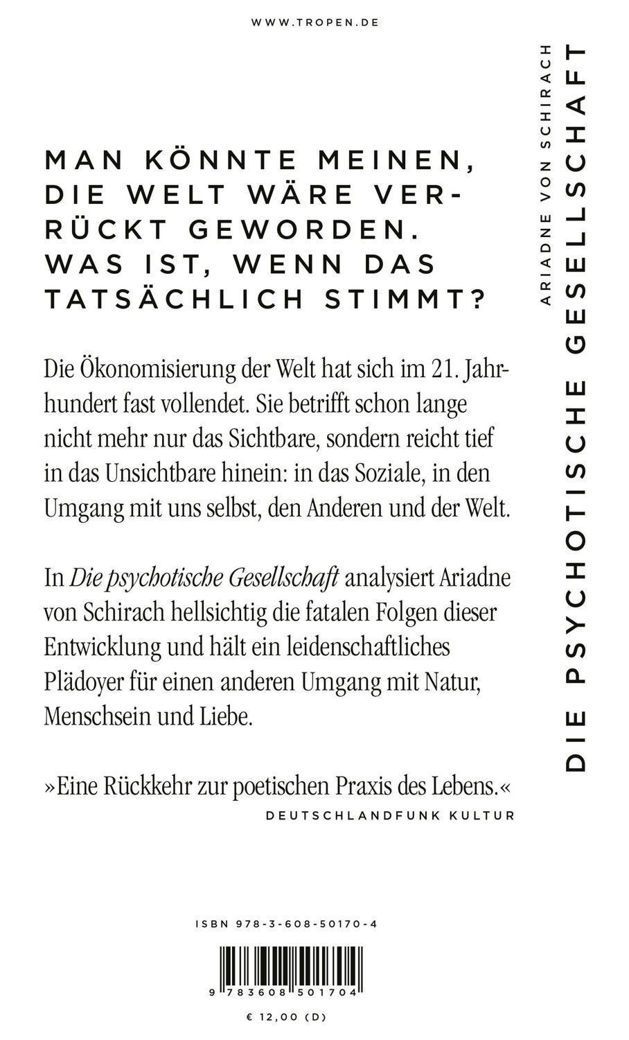 Rückseite: 9783608501704 | Die psychotische Gesellschaft | Wie wir Angst und Ohnmacht überwinden