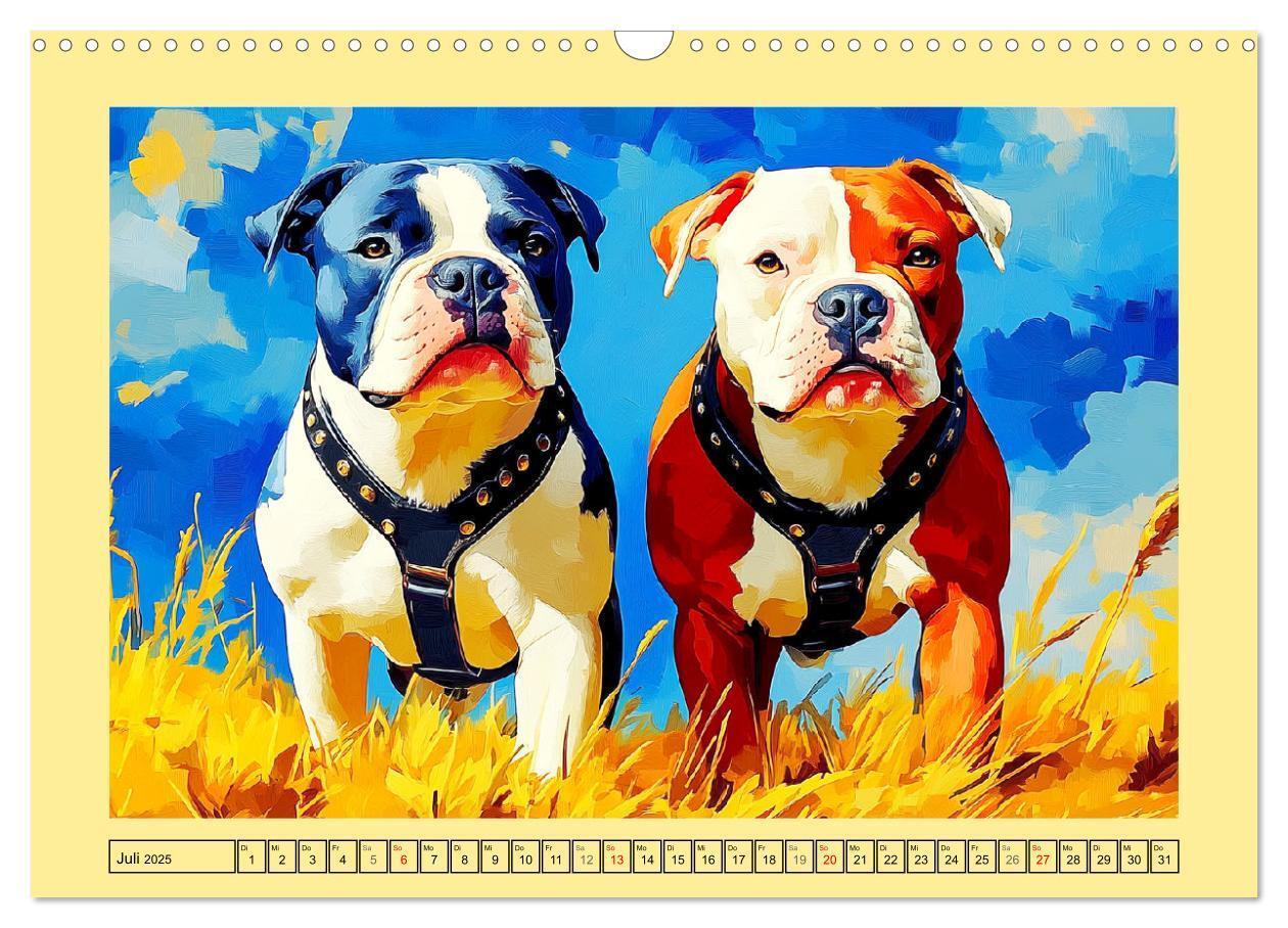 Bild: 9783457202593 | Pit Bulls und Familie. Bunte Bull Breed Schönheiten (Wandkalender...