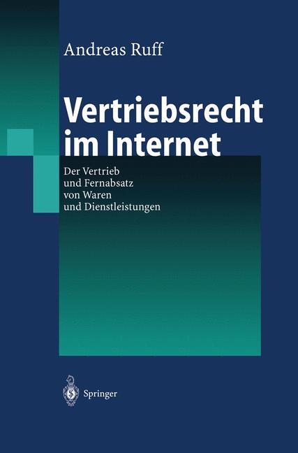 Cover: 9783642629334 | Vertriebsrecht im Internet | Andreas Ruff | Taschenbuch | Paperback