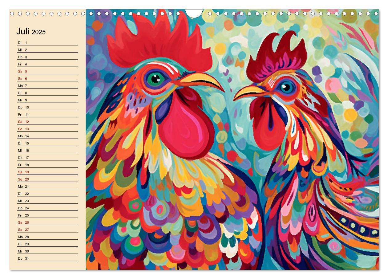 Bild: 9783383904257 | Kunterbunte Vögel (Wandkalender 2025 DIN A3 quer), CALVENDO...