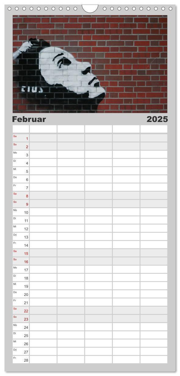 Bild: 9783457122433 | Familienplaner 2025 - Street-Art 2025 mit 5 Spalten (Wandkalender,...