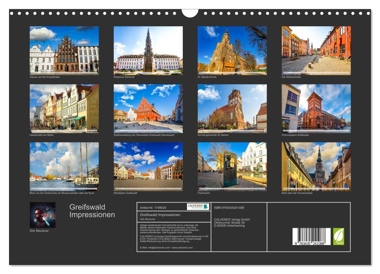 Bild: 9783435241088 | Greifswald Impressionen (Wandkalender 2025 DIN A3 quer), CALVENDO...