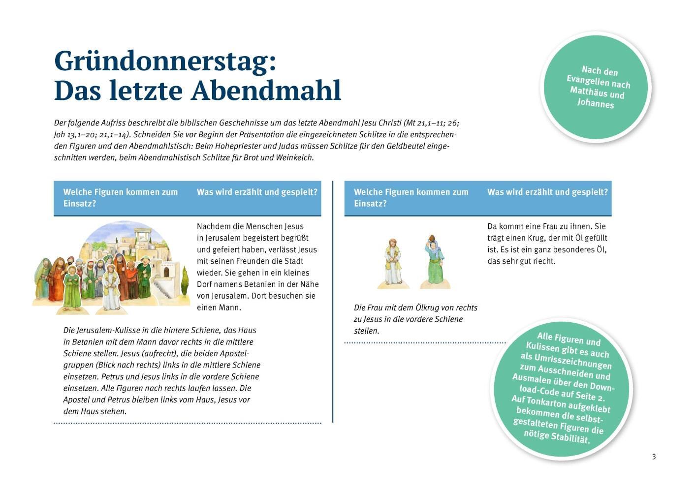 Bild: 4260694922033 | Gründonnerstag: Das letzte Abendmahl. Erzählschienen-Figurenset | 2024