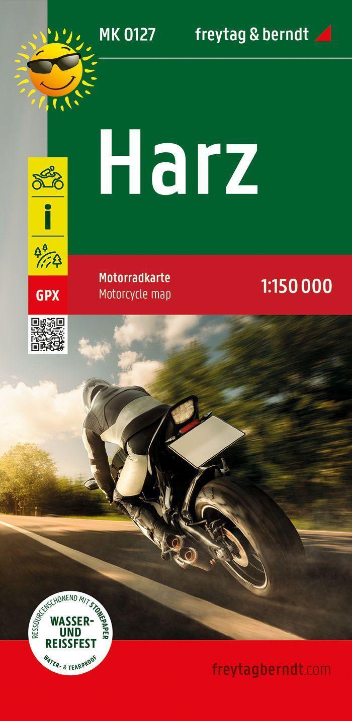 Cover: 9783707919851 | Harz, Motorradkarte 1:150.000, freytag &amp; berndt | Freytag &amp; Berndt