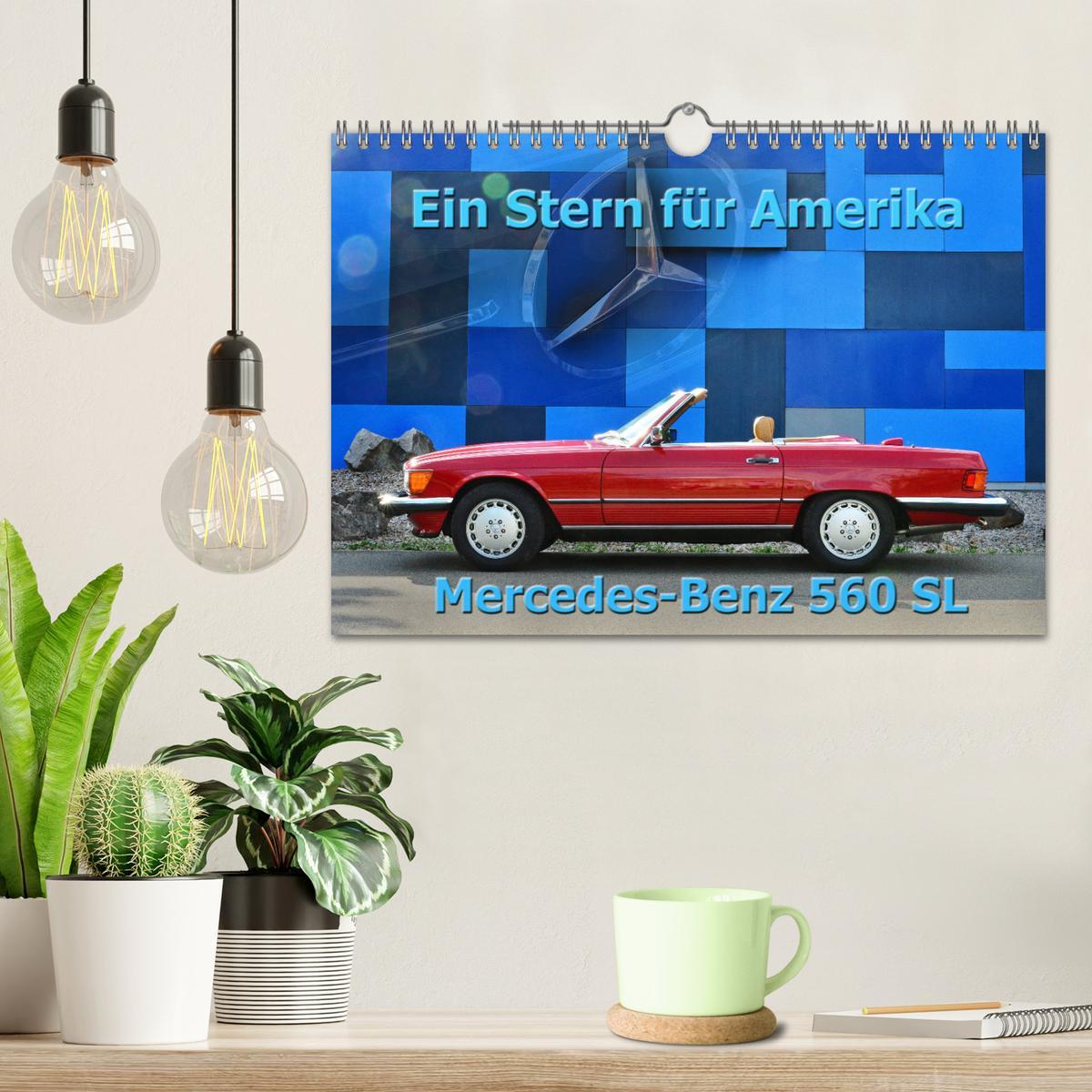 Bild: 9783435209415 | Ein Stern für Amerika - Mercedes Benz 560 SL (Wandkalender 2025 DIN...