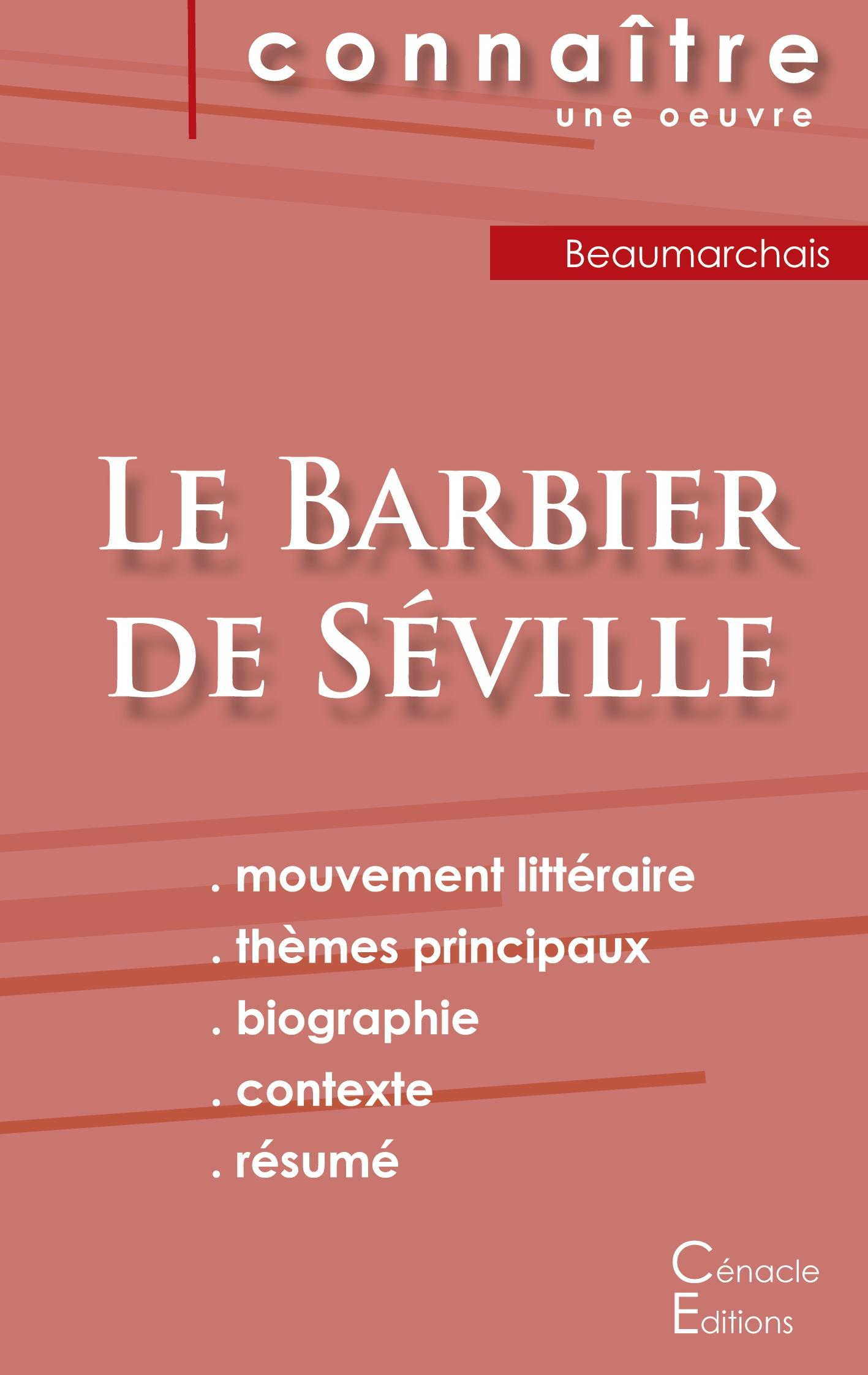 Cover: 9782367889924 | Fiche de lecture Le Barbier de Séville de Beaumarchais (Analyse...