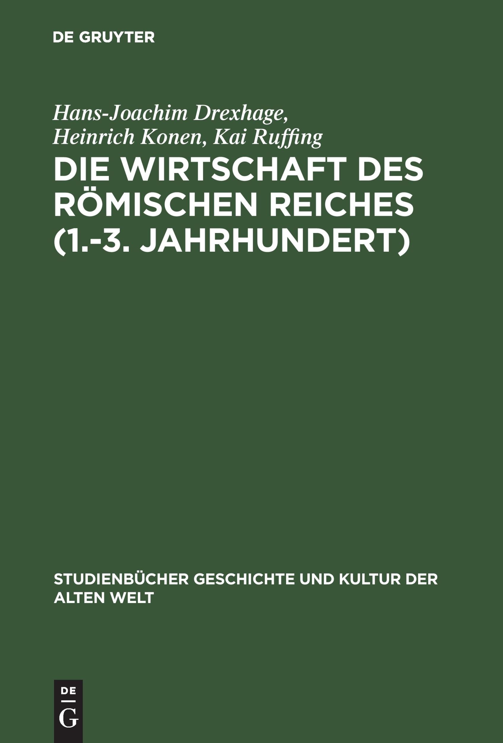 Cover: 9783050034300 | Die Wirtschaft des Römischen Reiches (1.-3. Jahrhundert) | Buch | 2002