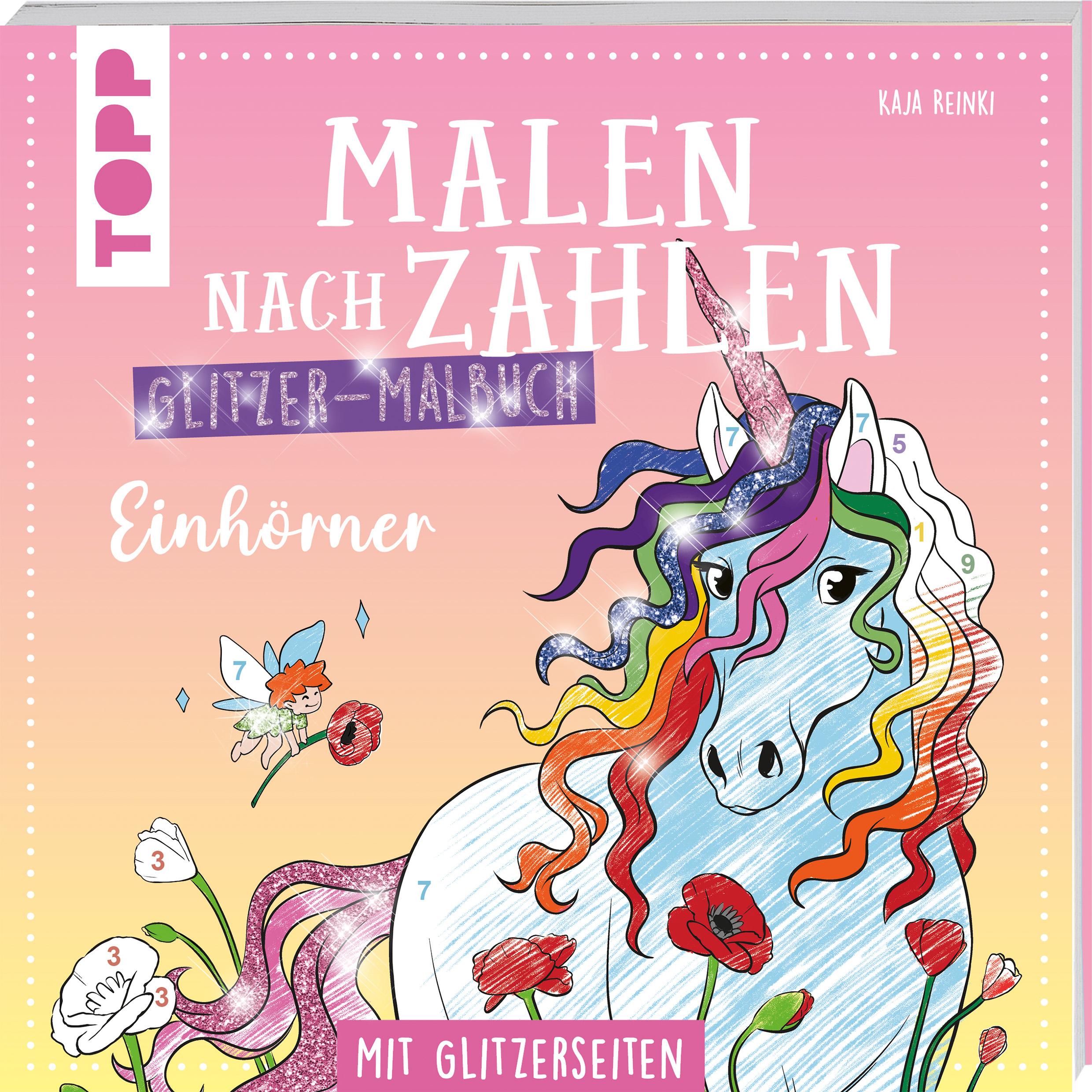 Cover: 9783735891808 | Malen nach Zahlen Glitzer-Malbuch Einhörner | Mit Glitzerseiten | Buch