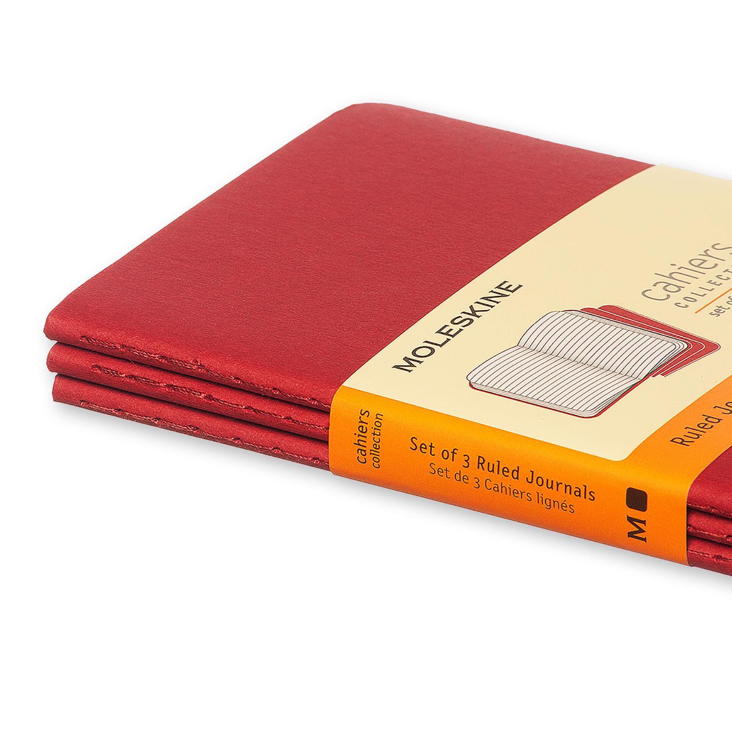 Bild: 9788862930956 | Moleskine Cahier Pocket Ruled Red Cover P. 3er Pack | Taschenbuch