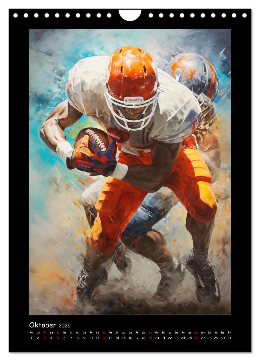 Bild: 9783435860173 | American Football. Paintings (Wandkalender 2025 DIN A4 hoch),...