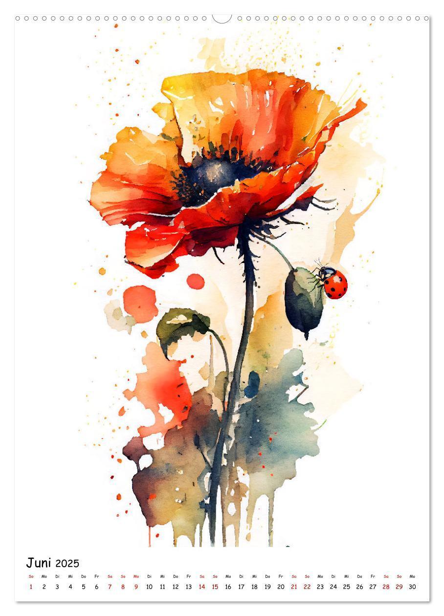 Bild: 9783435877959 | Aquarellmalerei - Blumen und Tiere im Garten (hochwertiger Premium...