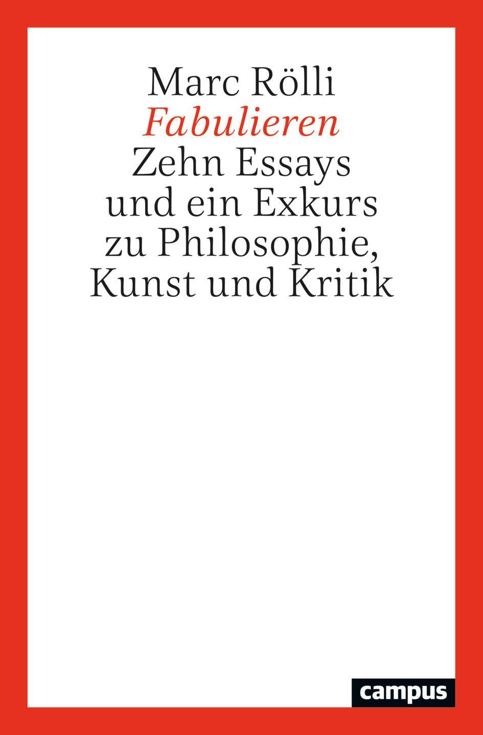 Cover: 9783593519883 | Fabulieren | Marc Rölli | Taschenbuch | 277 S. | Deutsch | 2024