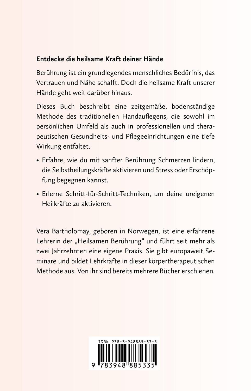 Rückseite: 9783948885335 | Heilsame Berührung von Körper, Herz und Seele | Vera Bartholomay