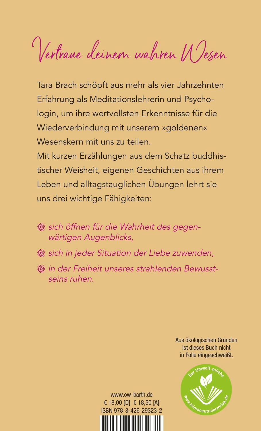 Rückseite: 9783426293232 | Lass den goldenen Buddha in dir strahlen | Tara Brach | Buch | 176 S.