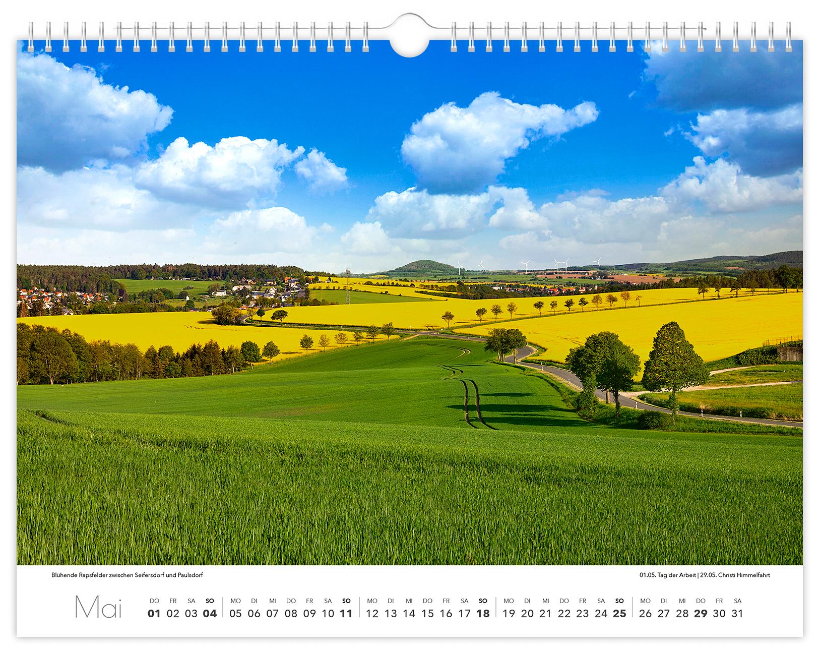 Bild: 9783910680616 | Kalender Osterzgebirge 2025 | 40 x 30 cm weißes Kalendarium | Schubert