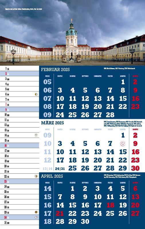 Bild: 9783957561381 | Drei-Monatskalender Deutschland 2025 | Jörg Neubert | Kalender | 2025