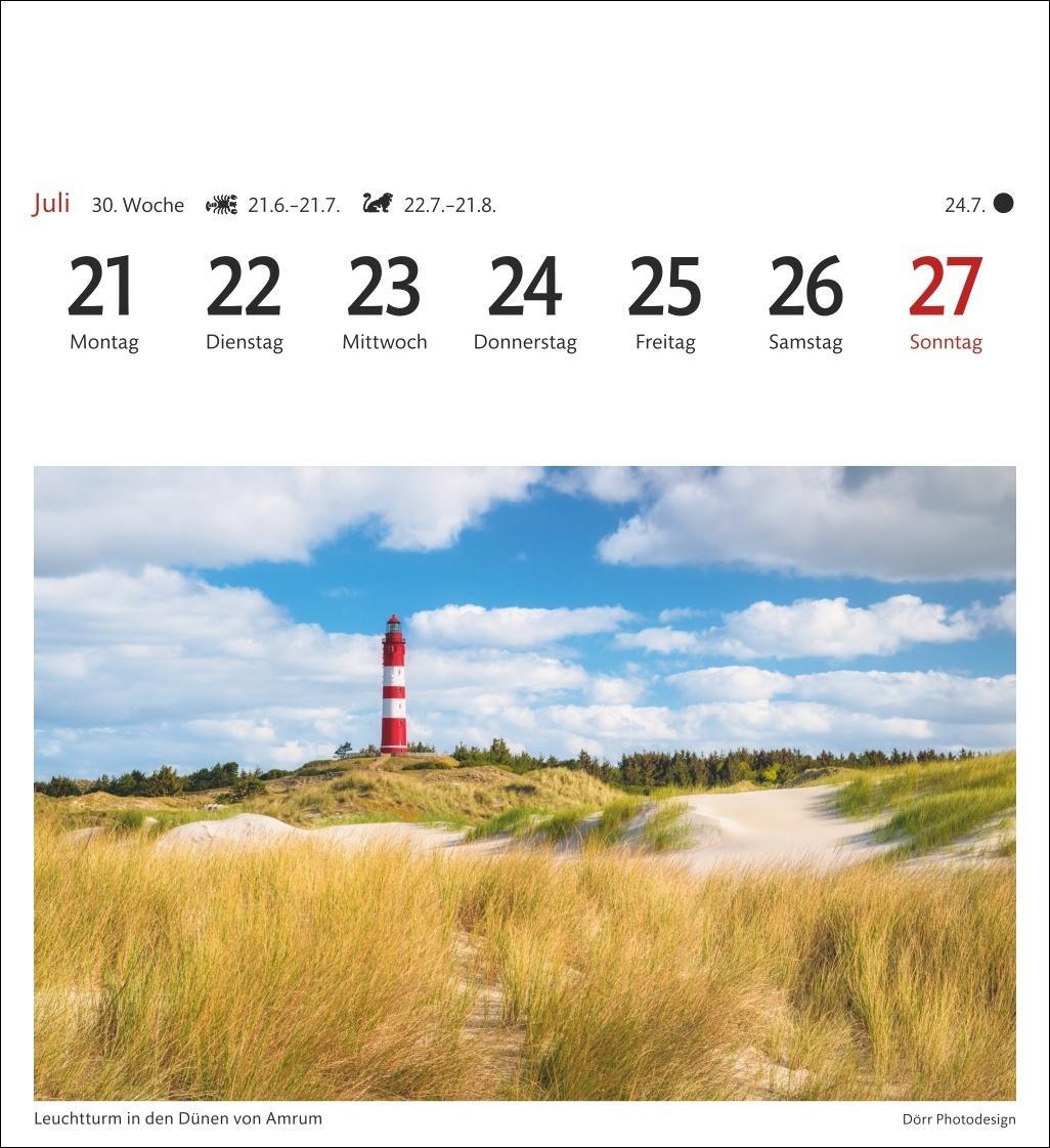 Bild: 9783840033902 | Nordseeküste Sehnsuchtskalender 2025 - Wochenkalender mit 53...