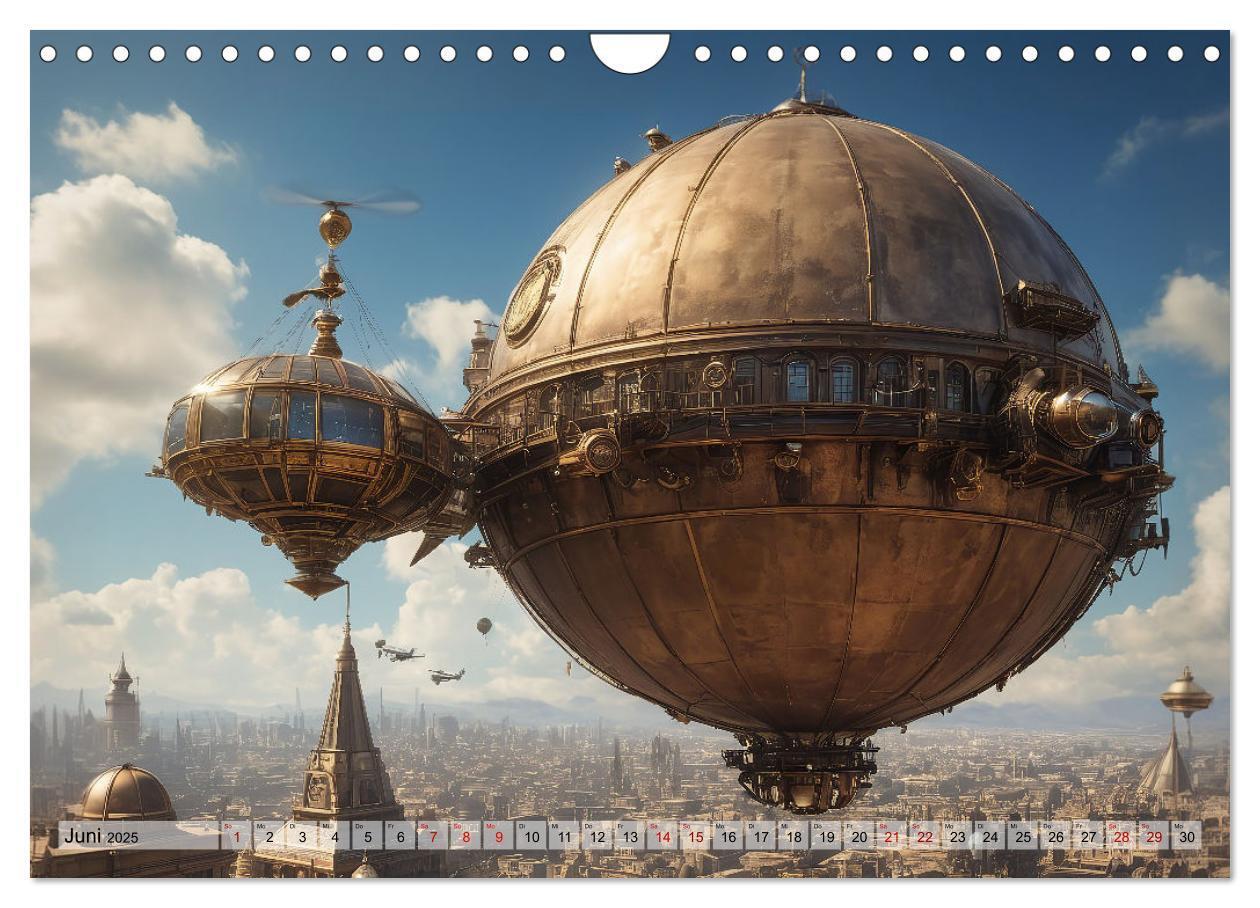 Bild: 9783383791222 | Steampunk - fantastische Fluggeräte (Wandkalender 2025 DIN A4...