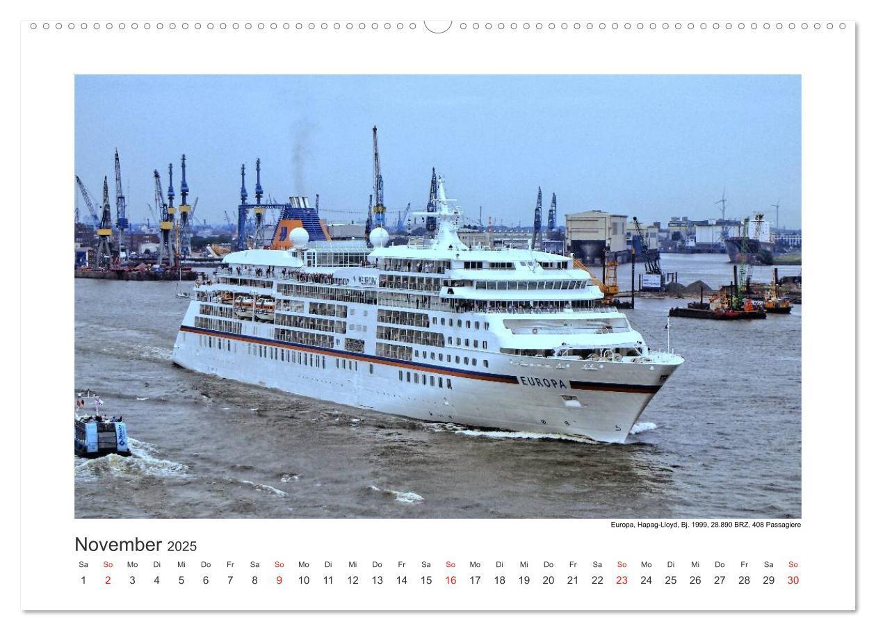 Bild: 9783435593248 | Kreuzfahrtschiffe Kurs Hamburg 2025 (Wandkalender 2025 DIN A2...