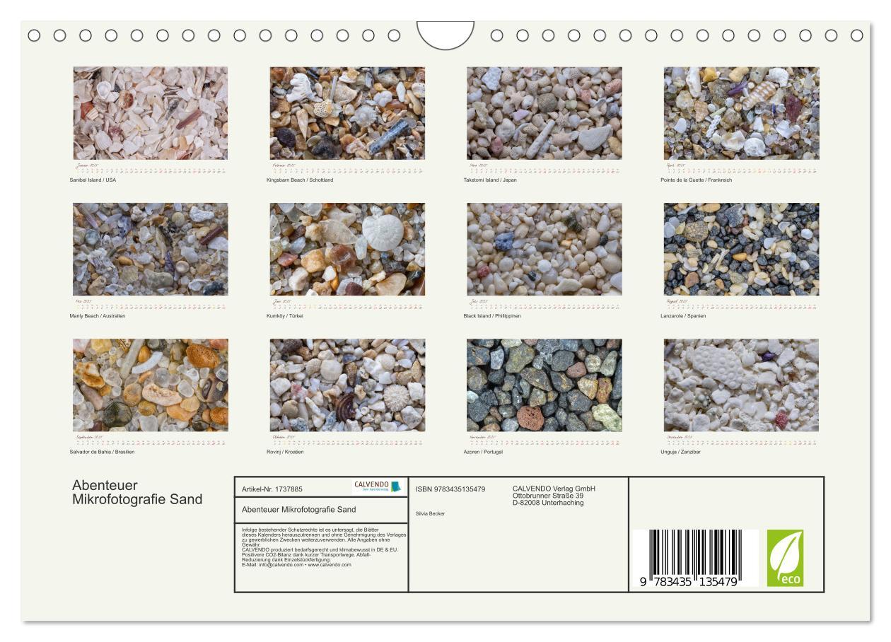 Bild: 9783435135479 | Abenteuer Mikrofotografie Sand (Wandkalender 2025 DIN A4 quer),...